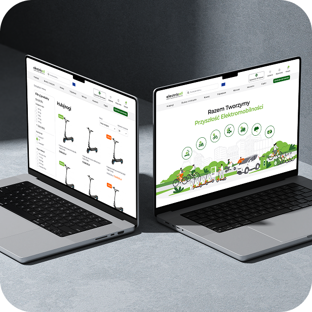 Widok desktopowy strony Electricall