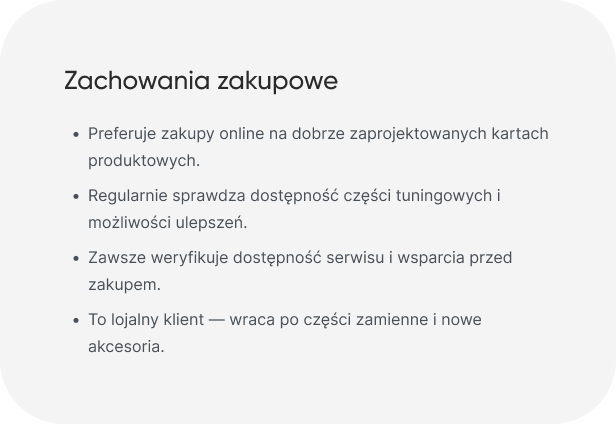Zachowania zakupowe użytkownika